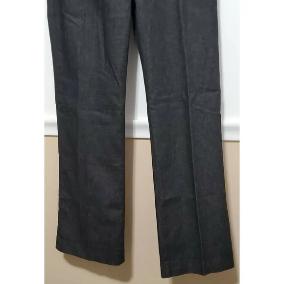 Black Denim Trouser Style Dress Slacks No Brand - Picture 3 of 8